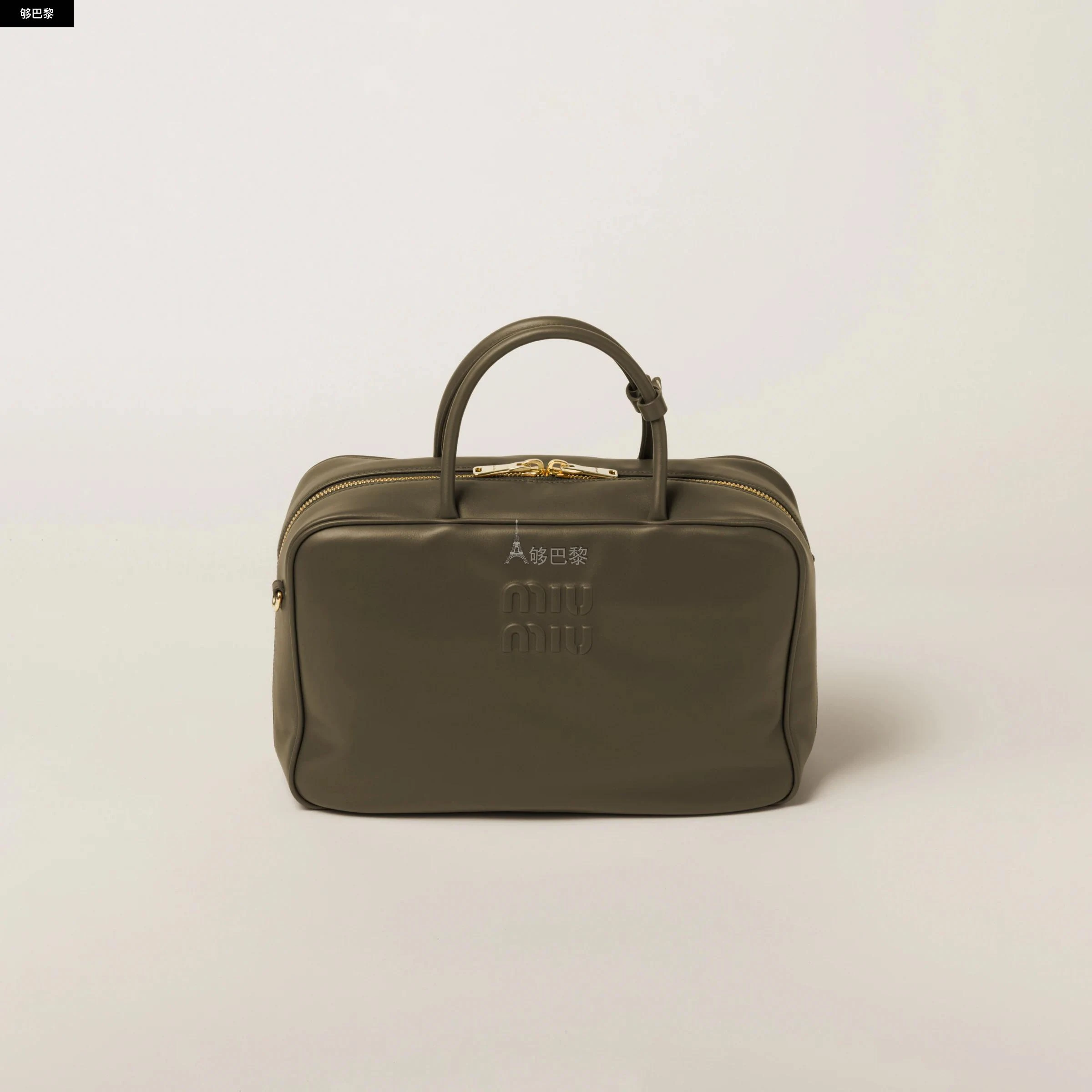 商品Miu Miu|包邮包税【预售7天发货】 MIUMIU缪缪 23秋冬 女士 手提包 Sac à main en cuir 5BB117_2DDJ_F0161_V_TOO,价格¥19639,第4张图片详细描述