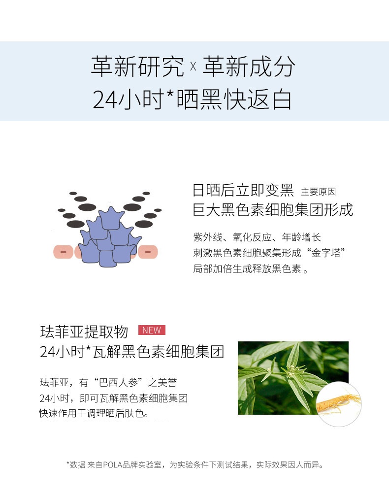 商品【原封正品】 POLA|宝丽 美白口服液美白饮全身美白内服美白液 30ml*10 褪黑色素提亮去黄速攻变白沁入肌底匀净透白,价格¥444,第4张图片详细描述