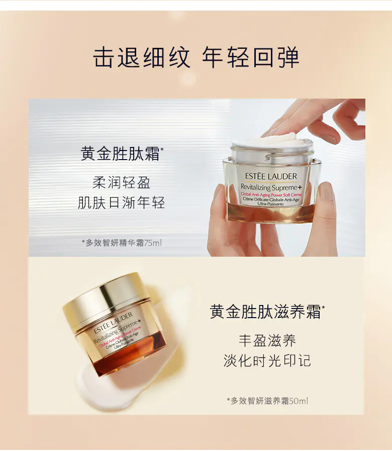 商品Estée Lauder|雅诗兰黛多效智妍面霜75ml滋润清爽击退细纹年轻回弹【香港直邮】,价格¥450,第4张图片详细描述