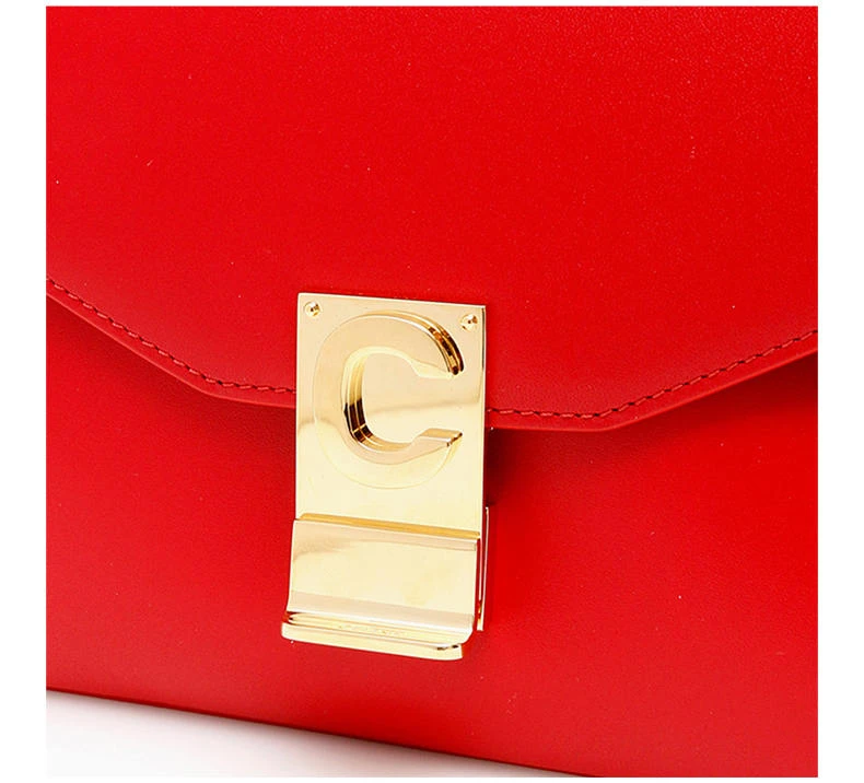 商品[国内直发] Celine|CELINE 红色女士单肩包 187253-BFB-27ED,价格¥20169,第8张图片详细描述