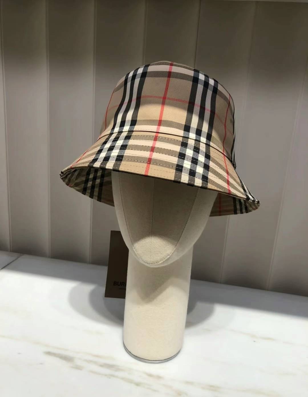 商品Burberry|BURBERRY/博柏利 男女通用经典米黄色格纹棉质渔夫帽80269271,价格¥1555,第4张图片详细描述