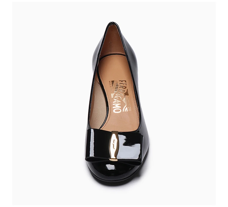 商品Salvatore Ferragamo|SALVATORE FERRAGAMO 黑色女士中跟鞋 0660862,价格¥2387,第6张图片详细描述