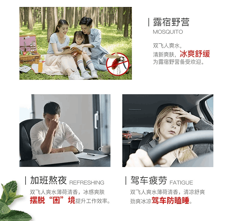 商品RICQLES|双飞人薄荷爽水清凉油 含75%酒精50ml正品,价格¥156,第4张图片详细描述