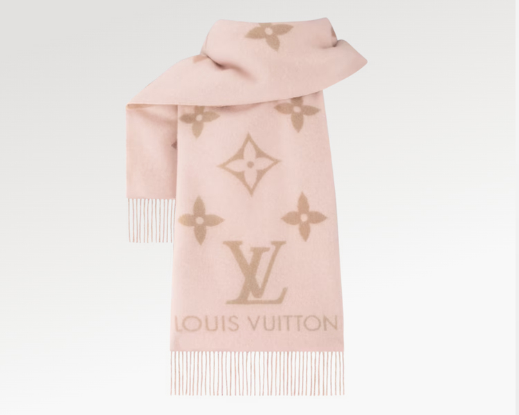 商品Louis Vuitton|Louis Vuitton 路易威登玫瑰色山羊绒围巾M78908,价格¥8989,第2张图片详细描述