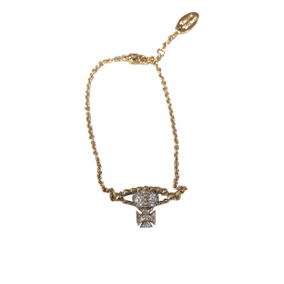商品Vivienne Westwood|VIVIENNE WESTWOOD/西太后 女士金色徽标手链,价格¥691,第2张图片详细描述