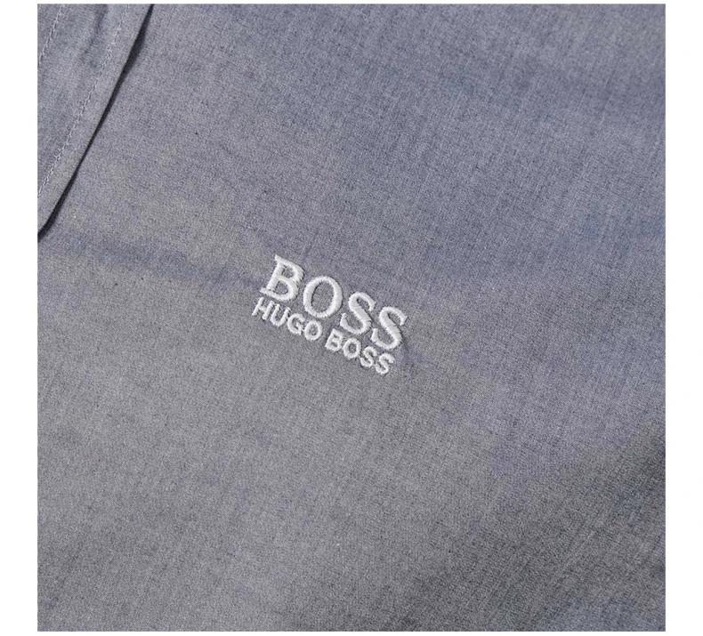 商品Hugo Boss|HUGO BOSS 男士蓝灰色棉质长袖衬衫 BIADO-R-50408848-480,价格¥872,第5张图片详��细描述