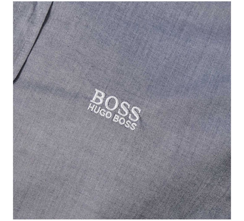 商品Hugo Boss|HUGO BOSS 男士蓝灰色棉质长袖衬衫 BIADO-R-50408848-480,价格¥859,第7张图片详细描述