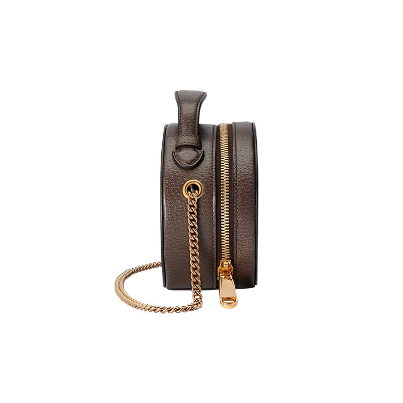 商品Gucci|古驰 Ophidia女士米色/乌木色帆布配皮红绿织带链条单肩斜挎包 ‎,价格¥7705,第5张图片详细描述