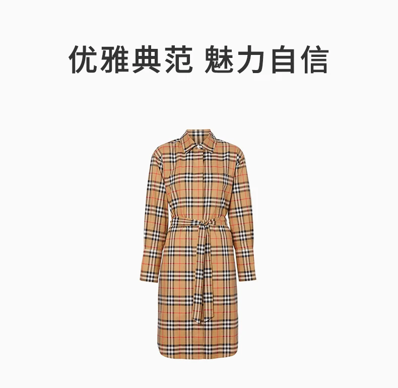 商品Burberry|Burberry格纹女士连衣裙 8013946,价格¥3819,第1张图片详细描述