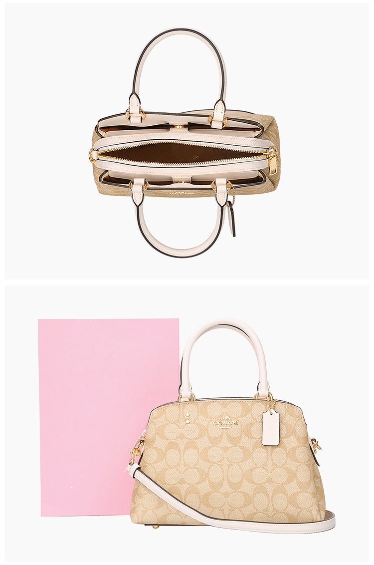 商品Coach|蔻驰女包经典迷你LILLIE CARRYALL单肩斜挎手提包戴妃包,价格¥1757,第5张图片详细描述