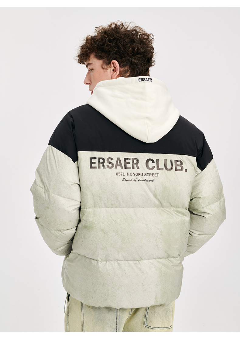 商品[国内直发] ERASER|ER 基础字母logo短款羽绒服男女同款冬季潮牌休闲情侣外套加厚保暖面包服ERyr2255530,价格¥548,第10张图片详细描述