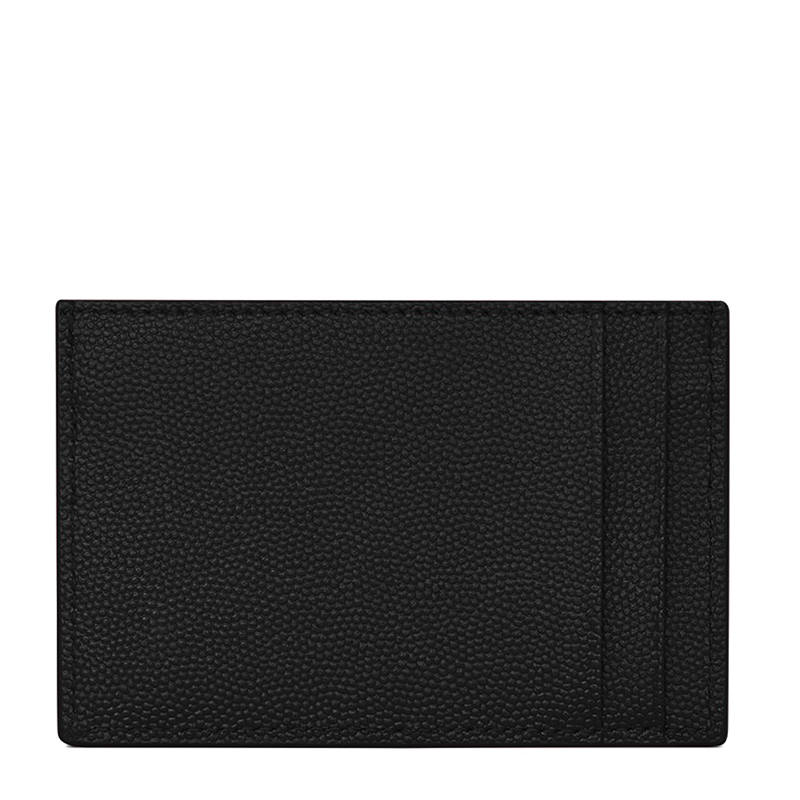 商品Yves Saint Laurent|SAINT LAURENT PARIS/圣罗兰 YSL 22新款UPTOWN系列 女士黑色粒面压纹皮革徽标金扣翻盖开合钱包卡包5823051GF0J1000,价格¥2550,第3张图片详细描述