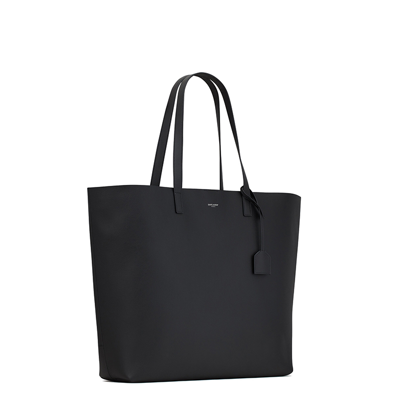 商品Yves Saint Laurent|SAINT LAURENT PARIS/圣罗兰 YSL 22春夏新款BOLD系列 男士黑色粒面皮革银扣配可拆卸小袋双面单肩手提包,价格¥10322,第6张图片详细描述