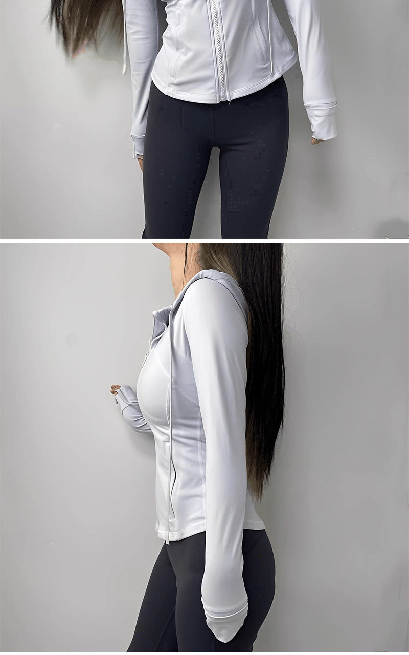 商品[国内直发] GLENVINTEN|格兰云顿新品秋冬连帽防晒速干外套女瑜伽服上衣长袖运动,价格¥369,第10张图片详细描述