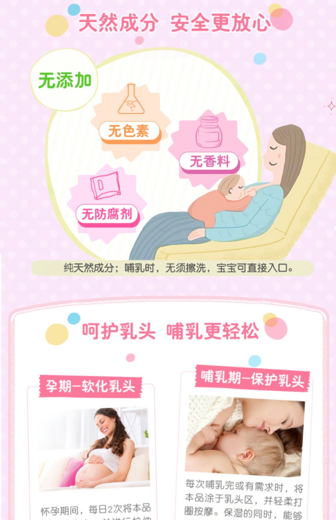 商品[国内直发] Pigeon|贝亲乳头修复霜羊脂膏孕妈乳房护理乳头保护霜10g官方正品,价格¥148,第6张图片详细描述