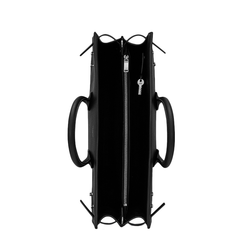 商品Yves Saint Laurent|SAINT LAURENT PARIS/圣罗兰 新款THIN LARGE 男士黑色粒纹面皮革大号日常手提包 631526DTI0E1000,价格¥22930,第6张图片详细描述