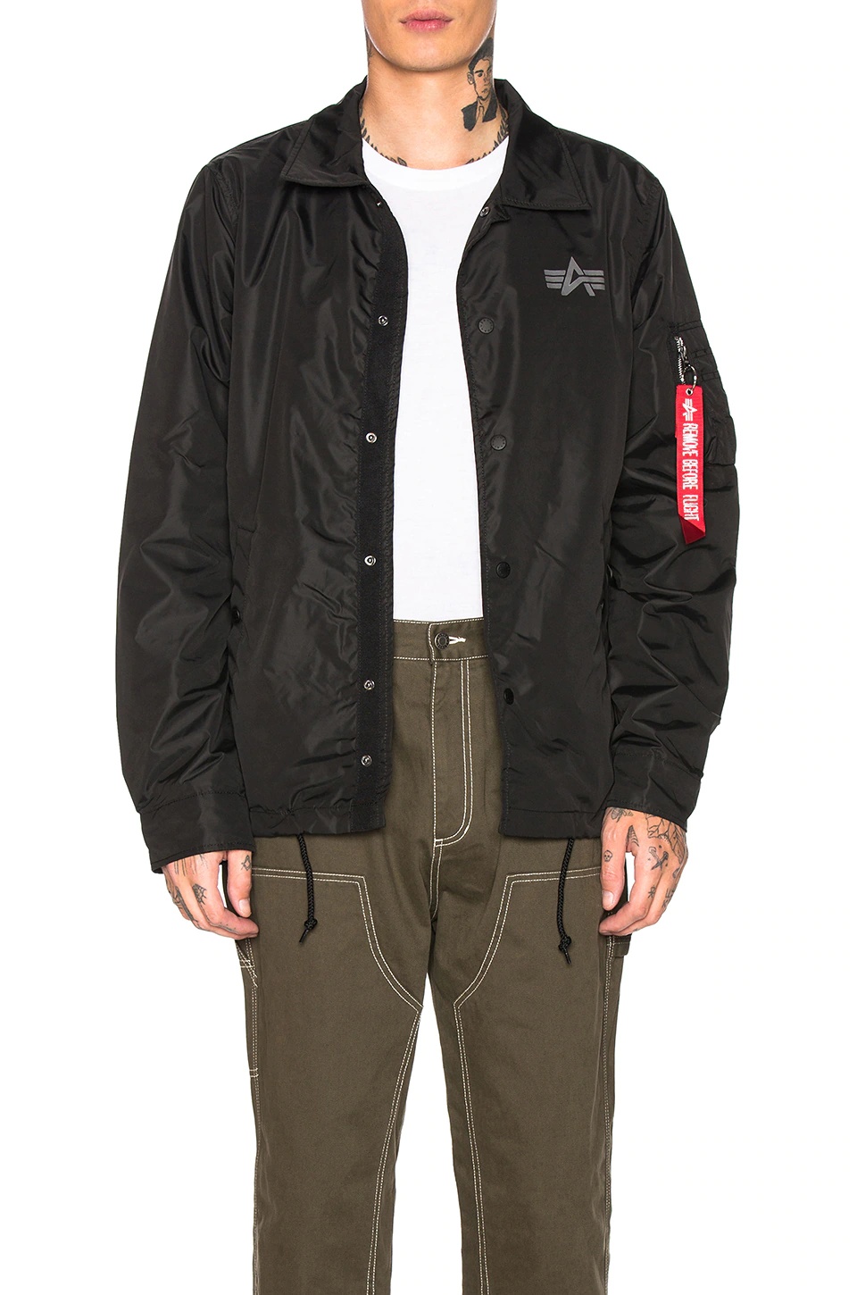 商品[国内直发] Alpha Industries|ALPHA INDUSTRIES 男士黑色轻型教练夹克 MJL49000C1-001,价格¥661,第1张图片详细描述