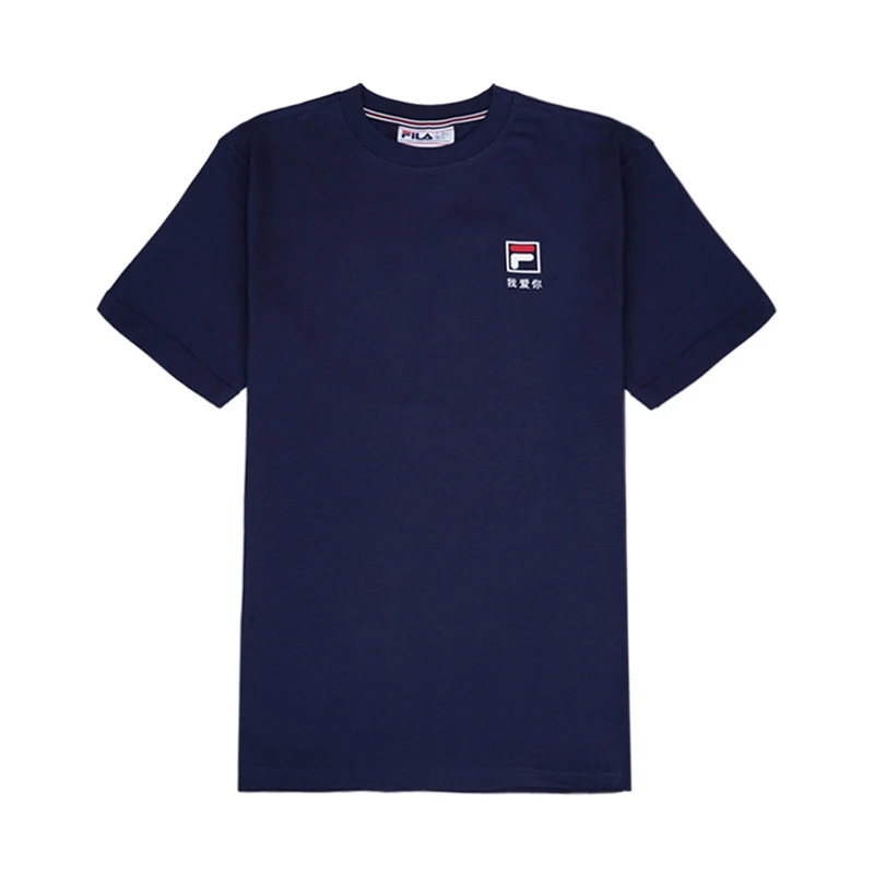 商品[国内直发] Fila|FILA 蓝色男士T恤 LM037852-410,价格¥147,第1张图片详细描述