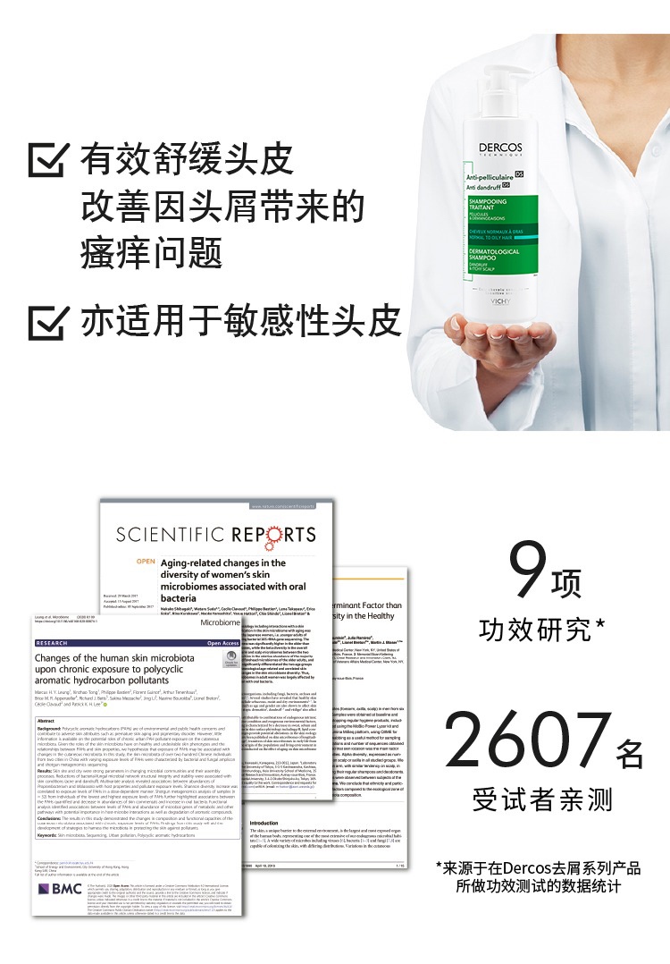 商品Vichy|Vichy薇姿DERCOS绿标男女发水200ml-390ml 去屑控油止痒,价格¥142,第6张图片详细描述