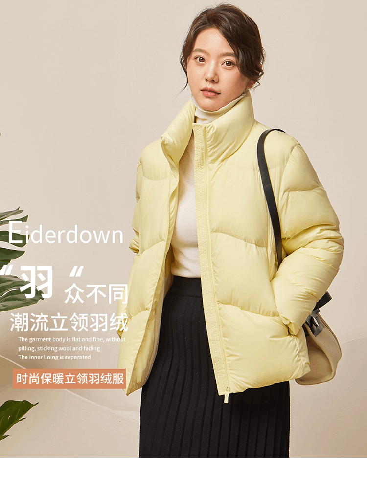 商品[国内直发] ROBINHOOD|罗宾汉立领轻薄时尚羽绒服-R228Y5419-黄色,价格¥282,第1张图片详细描述