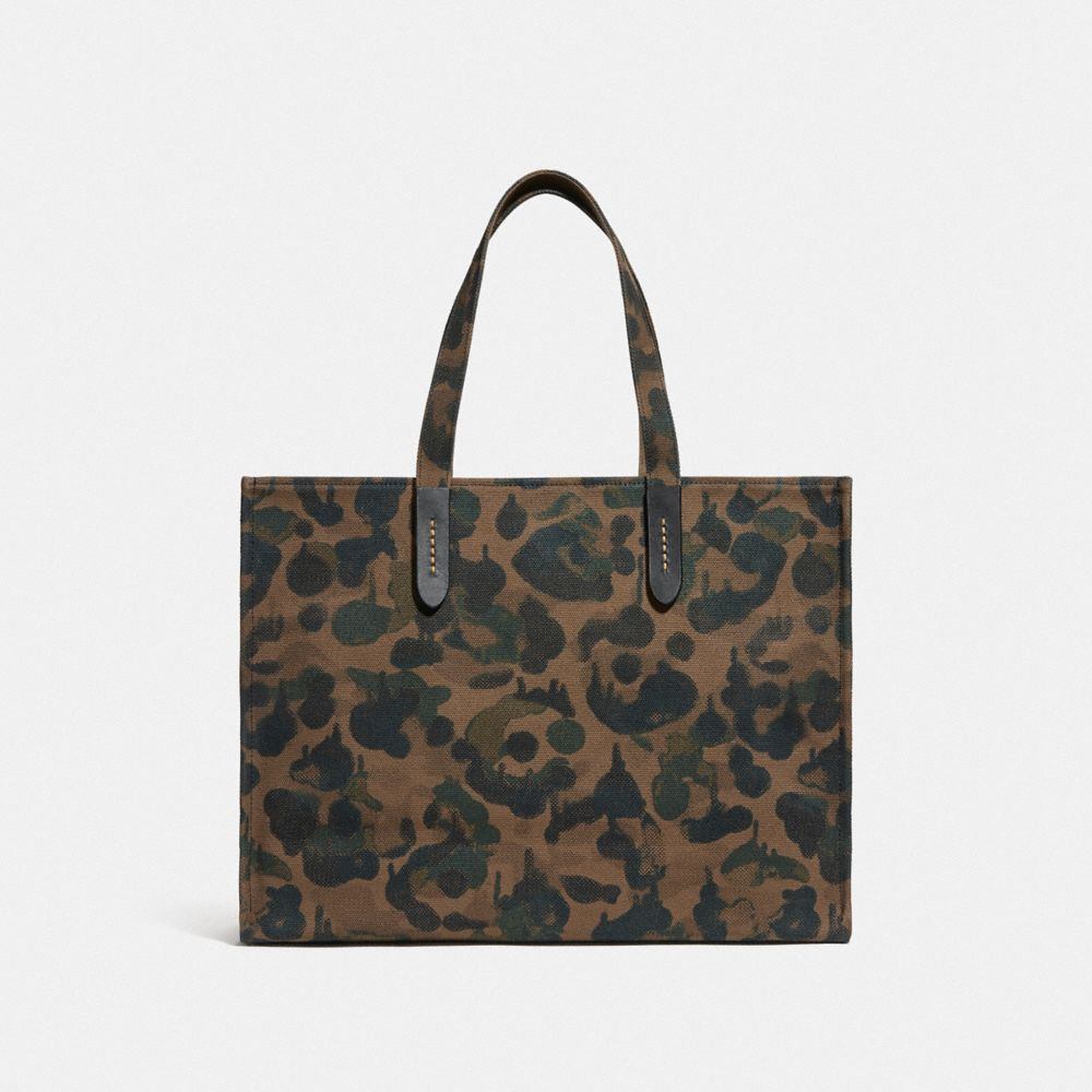商品[国内直发] Coach|蔻驰托特包COACH 奢侈品男女通用专柜款迷彩帆布印恐龙图案手提单肩包托特包大容量旅行包986   OLL38,价格¥1476,第6张图片详细描述