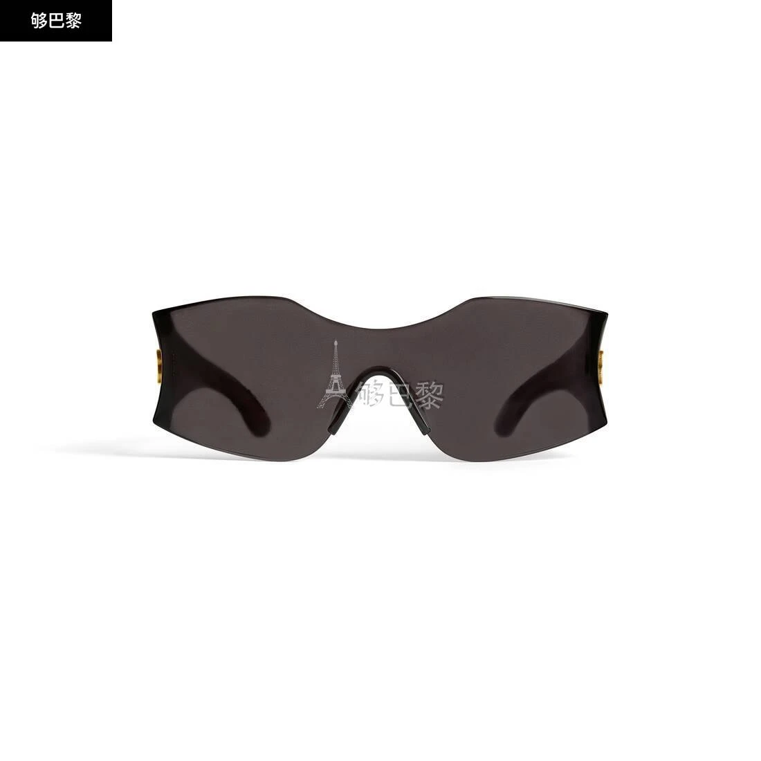 商品Balenciaga|包邮包税【预售7天发货】 BALENCIAGA巴黎世家 24春夏 男士 太阳眼镜 Hourglass Mask Sunglasses in Black 751439T00031000,价格¥4675,第3张图片详细描述