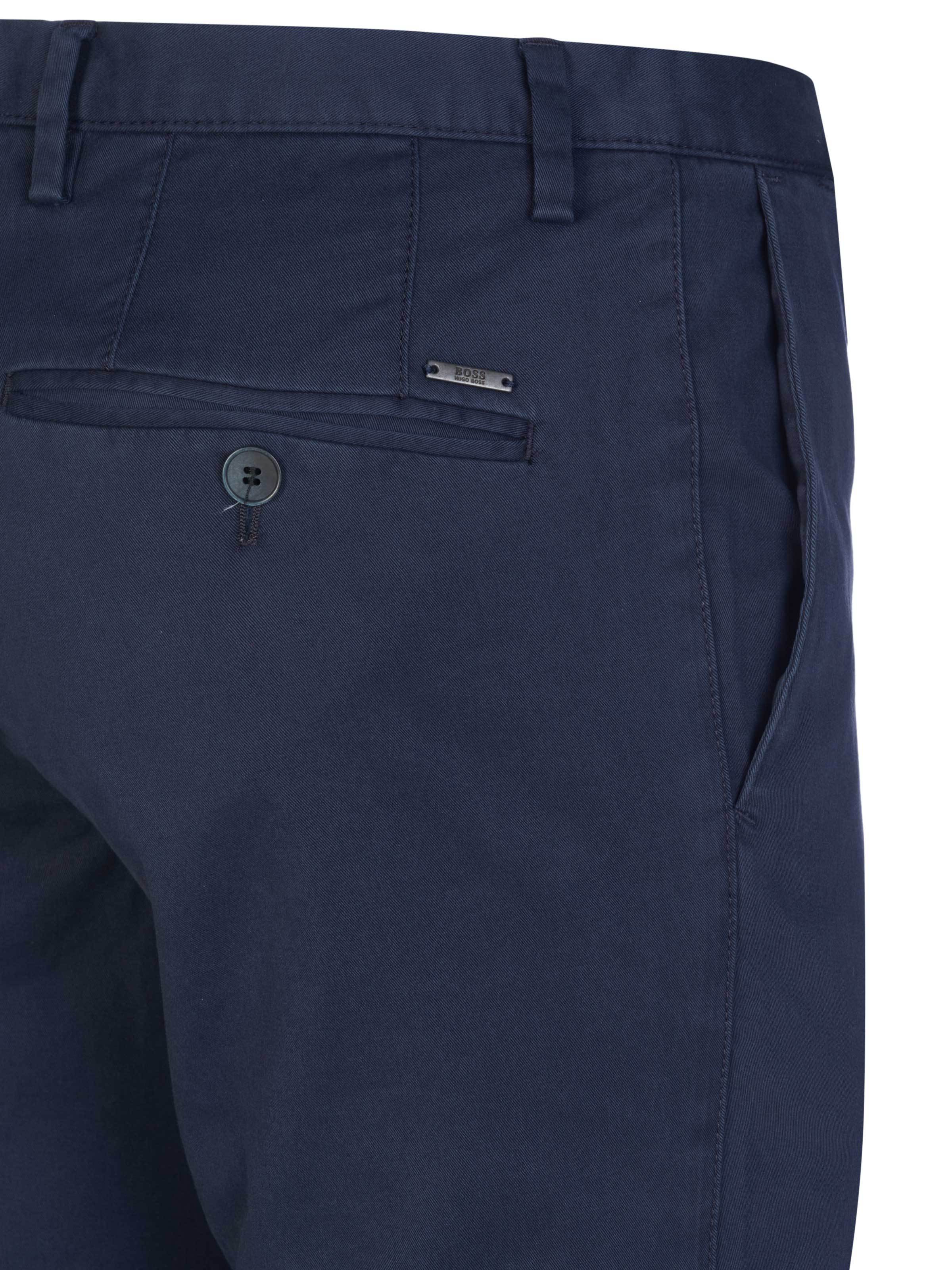 商品Hugo Boss|HUGO BOSS 男士海军蓝色棉质修身休闲裤 STANINO16W-50385095-410,价格¥906,第5张图片详细描述