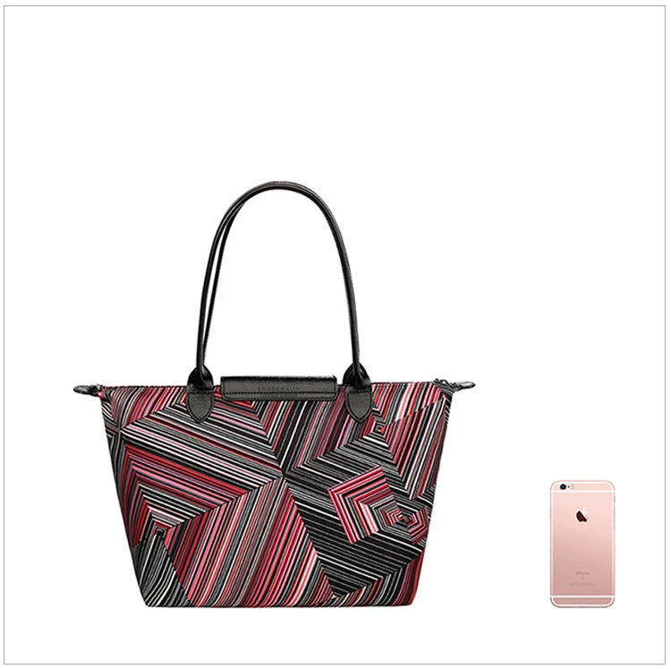 商品[国内直发] Longchamp|Longchamp 珑骧 女士红色尼龙手提包 2605647545,价格¥696,第9张图片详细描述