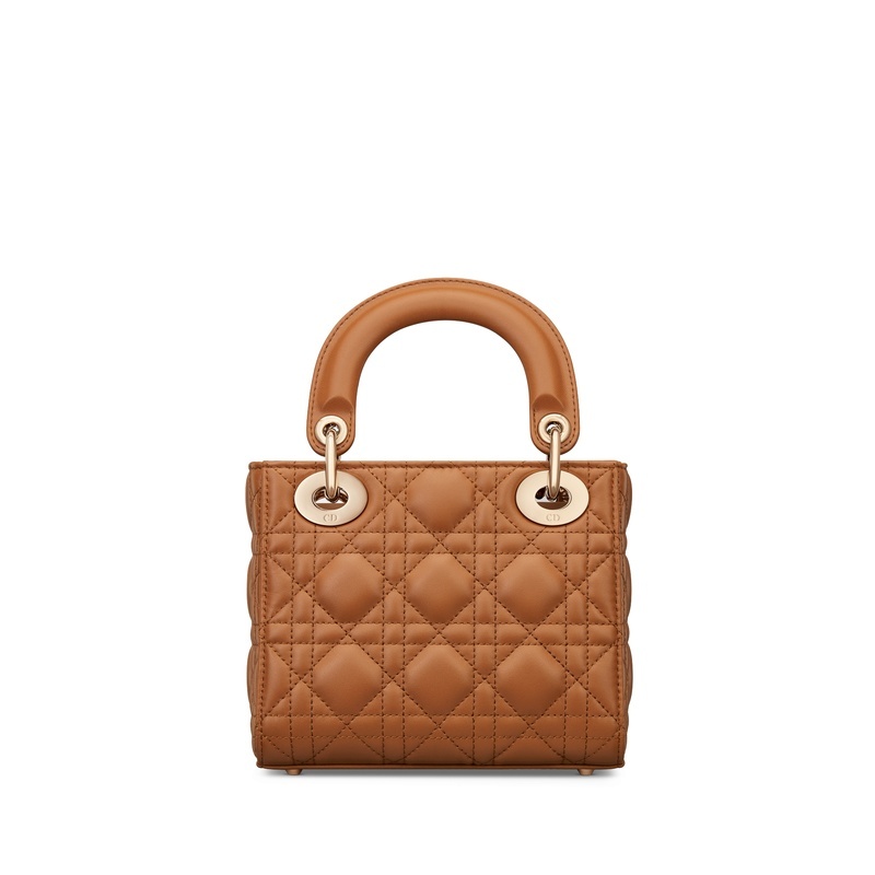 商品Dior|迪奥 Lady Dior系列女士棕色羊皮手提包 M0505ONGE_M44M,价格¥36342,第6张图片详细描述