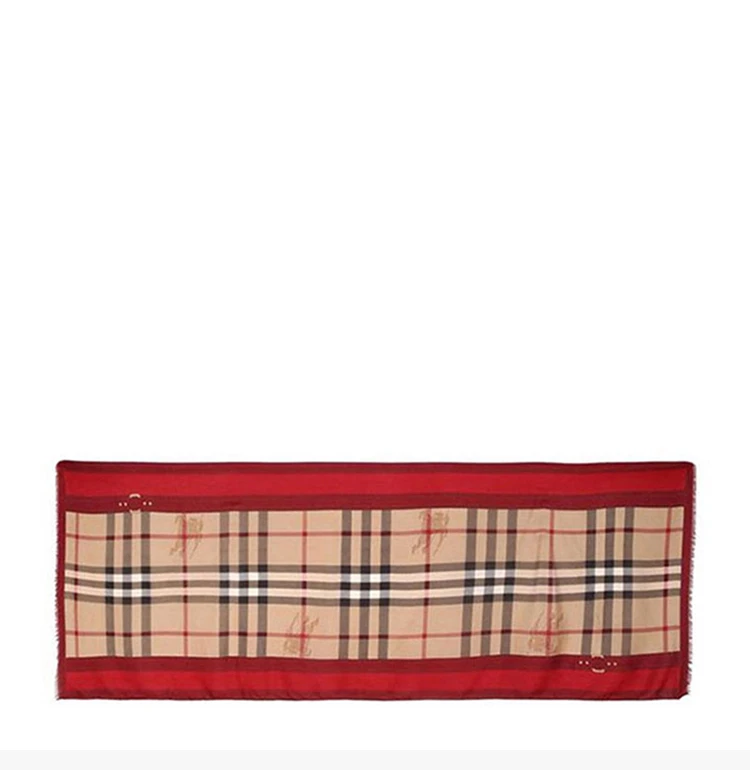 商品[国内直发] Burberry|Burberry 博柏利 轻盈的Haymarket Check格纹围巾 3928239,价格¥3413,第4张图片详细描述