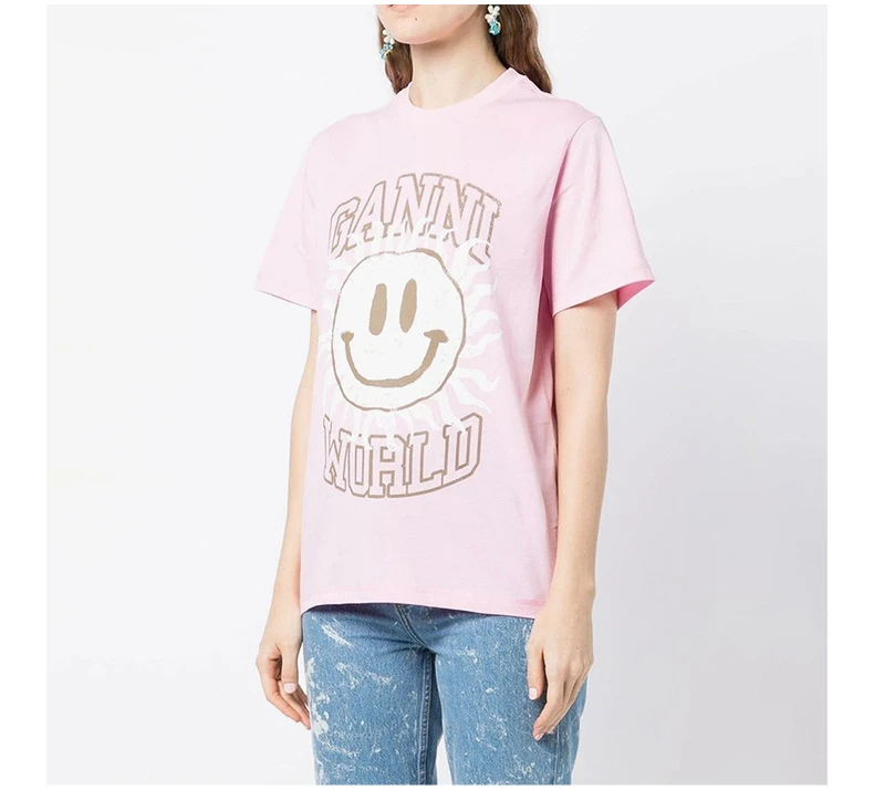 商品[国内直发] Ganni|GANNI 女士粉色T恤 T3294-395,价格¥493,第5张图片详细描述