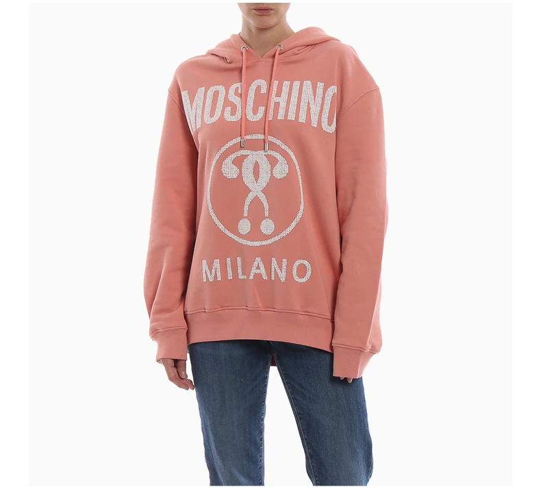 商品Moschino|MOSCHINO 莫斯奇诺 女粉色连帽卫衣 17085527-1147,价格¥1797,第5张图片详细描述