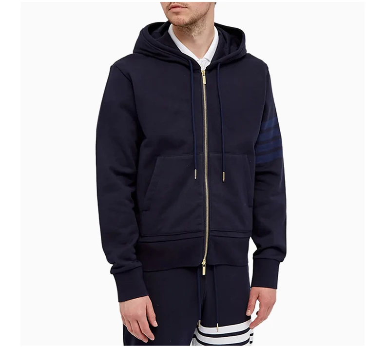 商品[国内直发] Thom Browne|THOM BROWNE 海军蓝色男士卫衣/帽衫 MJT249A-06910-415,价格¥4940,第5张图片详细描述