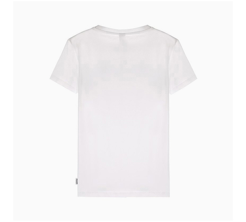 商品[国内直发] Moschino|Moschino 莫斯奇诺 女士白色LOGO图案短袖T恤 A1904-9003-0001,价格¥607,第4张图片详细描述