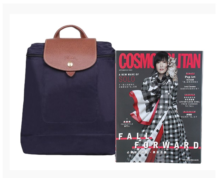 商品Longchamp|LongChamp珑骧 女款尼龙双肩包/折叠包 紫色L1699089645,价格¥503,第6张图片详细描述
