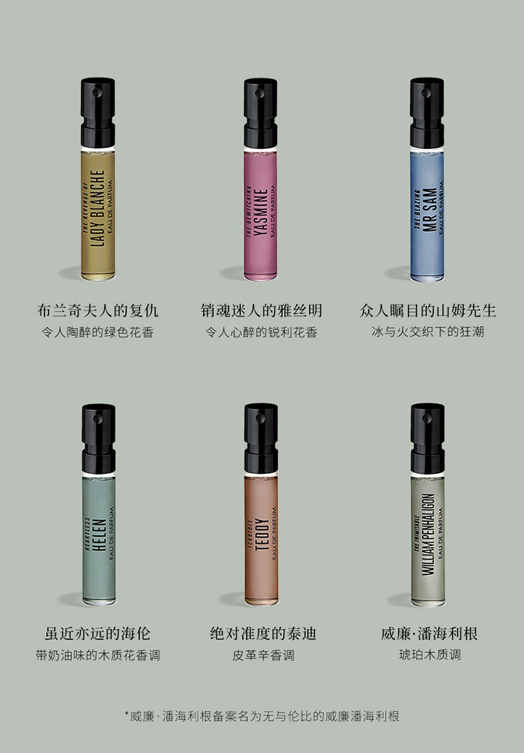 商品Penhaligon's|潘海利根2023圣诞限量殿堂礼盒2mlx10 试享香水小样,价格¥260,第7张图片详细描述