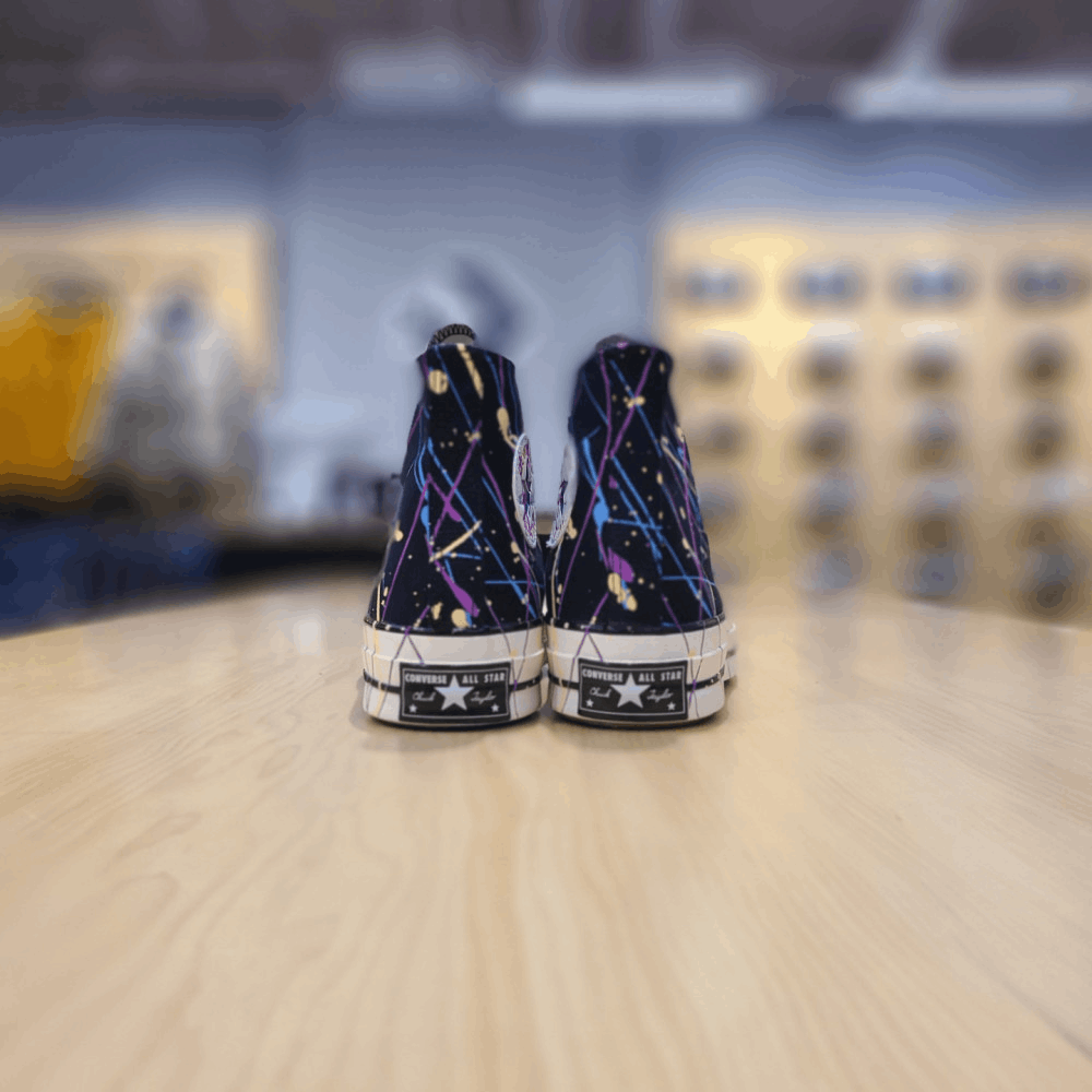 商品【预售商品15天发货】 Converse|【韩国直邮|包邮包税】匡威共用 CHUNK TAYLOR 70 PAINTER 黑色 高鞋 CHUCK 70 HI 黑色/HYPER MAGENTA/EGRET 170801C,价格¥727,第5张图片详细描述