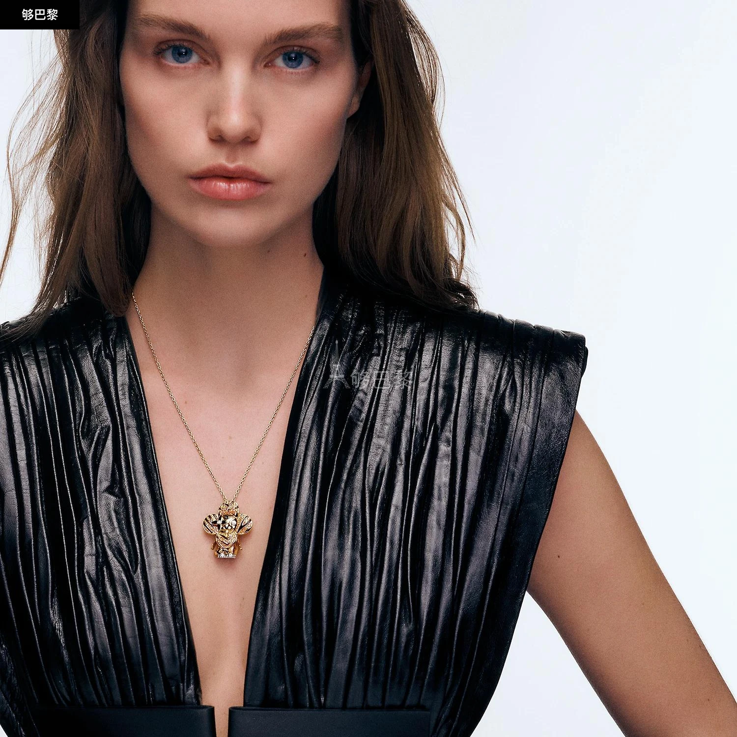 商品Louis Vuitton|【预售】 LV路易威登 24秋冬 女士 吊坠 VIVIENNE TIGER 18K 金漆光钻石彩色宝石项链 Q93974,价格¥411502,第4张图片详细描述