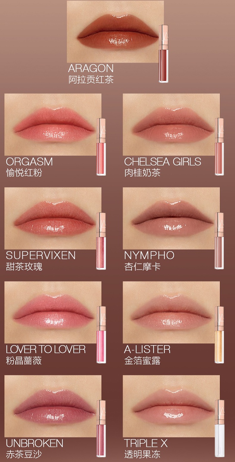 商品NARS|Nars娜斯金管唇蜜唇釉5.5ml 水光镜面玻璃唇,价格¥280,第7张图片详细描述
