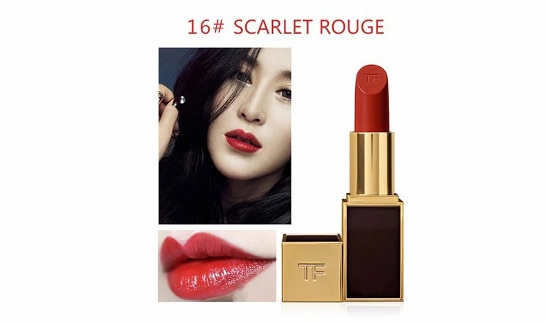 商品Tom Ford|【包邮装】TOM FORD/TF 汤姆福特 黑金黑管唇膏口红 #16 SCARLET ROUG 3g,价格¥339,第9张图片详细描述