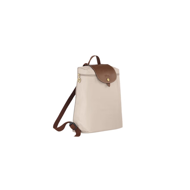 商品Longchamp|【SAvenue】LONGCHAMP 珑骧 织物可折叠书包双背包肩包 女款 米白色(提示：保税仓货品一人不可超过5单) 3597920800393（1699089555-22S）,价格¥618,第3张图片详细描述