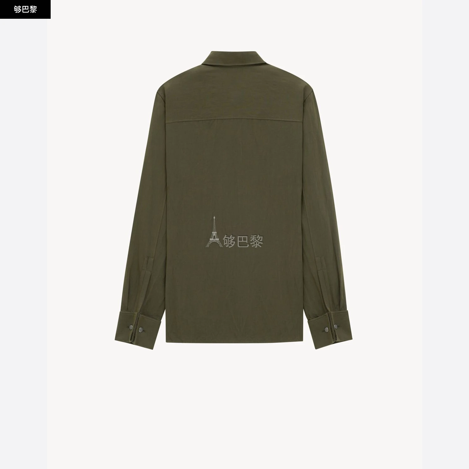 商品Yves Saint Laurent|【预售】 YSL圣罗兰 25春夏 女士 长袖衬衫 CASSANDRE亚麻棉衬衫 823673Y3D501342,价格¥9710,第4张图片详细描述
