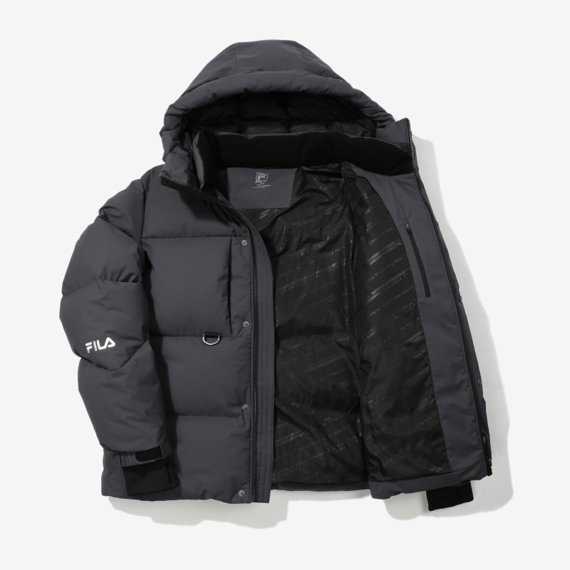 商品Fila|【享贝家】FILA 秋冬新款经典logo防风帽子羽绒服 黑色/灰色/浅绿色（预售款，10天发货）黑色FS2DJD4205M-BLK/灰色FS2DJD4205M-CIN/浅绿色FS2DJD4205M-EGY,价格¥672,第16张图片详细描述