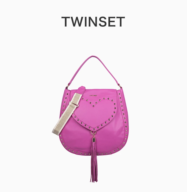 商品[国内直发] TWINSET|TWINSET 粉色涤纶挎包 OS8TBB-00803,价格¥864,第1张图片详细描述