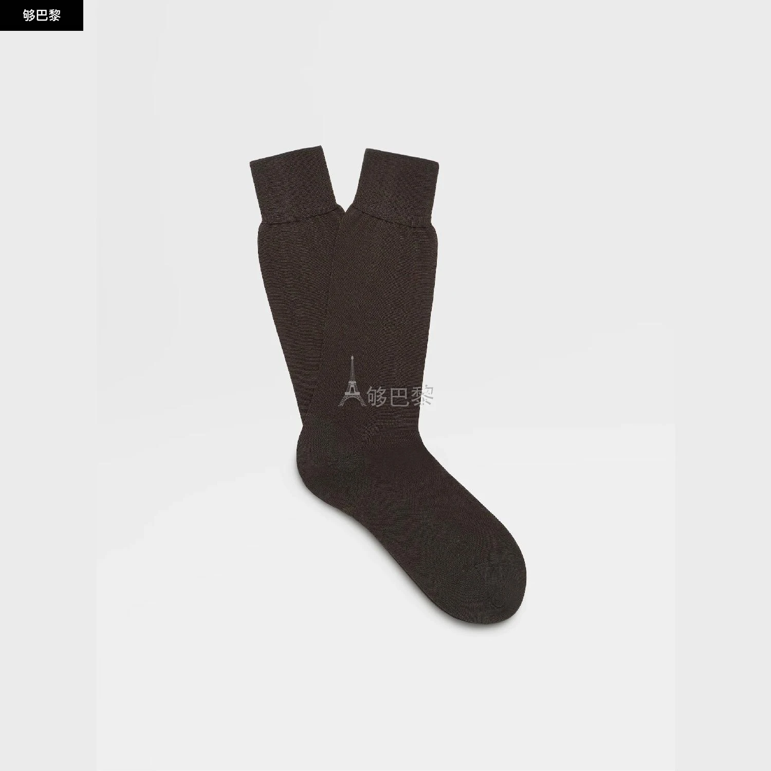 商品Zegna|【预售】 杰尼亚 24秋冬 男士 袜子 Dark Grey Cotton Socks N4V40-011-022,价格¥675,第2张图片详细描述