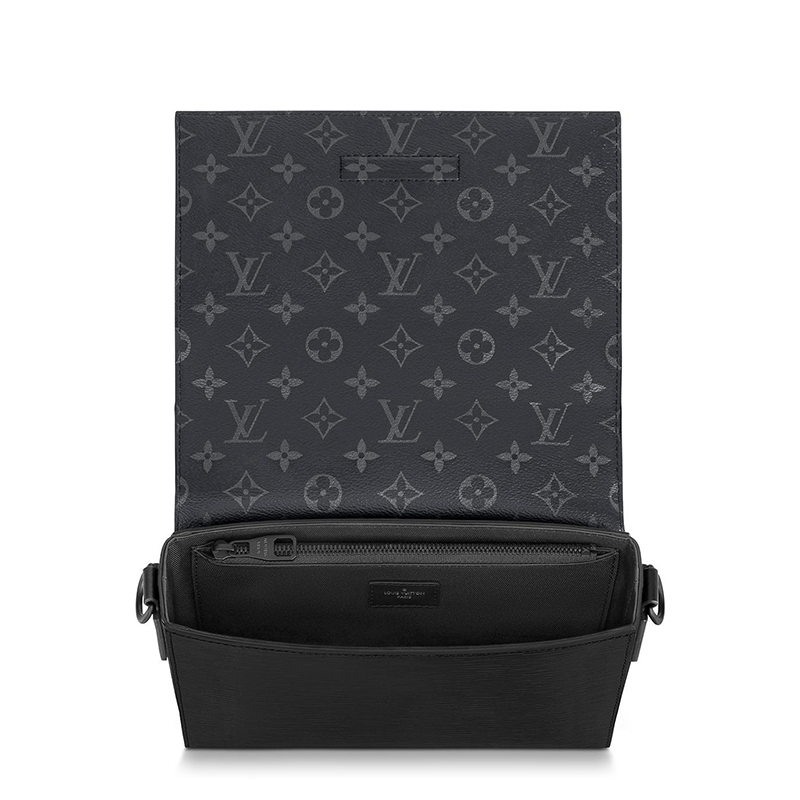 商品Louis Vuitton|预售10天 Louis Vuitton/路易威登 22春夏新款BOX�系列 男士黑色水波纹牛皮革黑扣翻盖开合单肩斜挎硬质盒子包邮差包M58492,价格¥18657,第5张图片详细描述