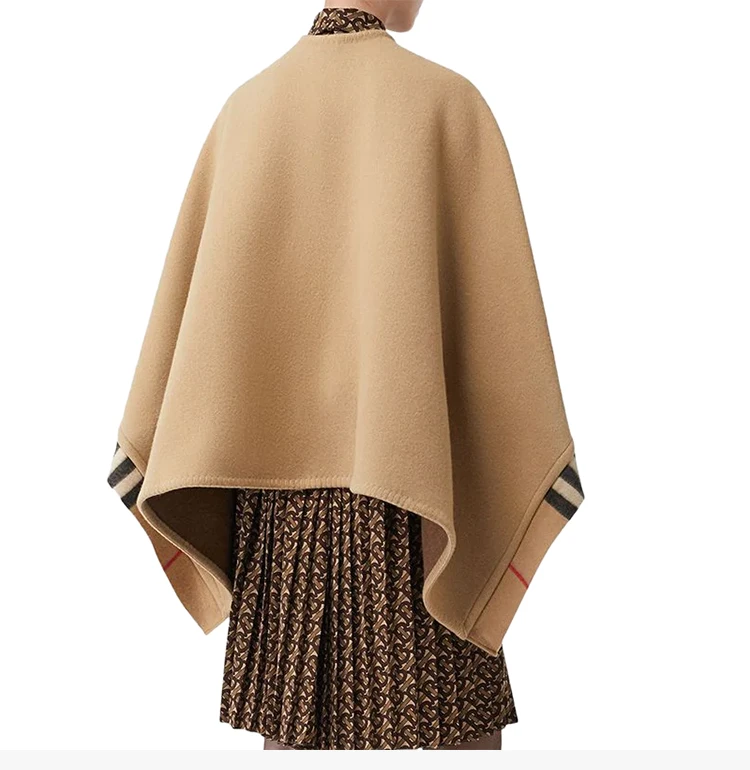 商品[国内直发] Burberry|Burberry 博柏利 女士格纹装饰羊毛混纺披肩 8025563,价格¥10586,第6张图片详细描述