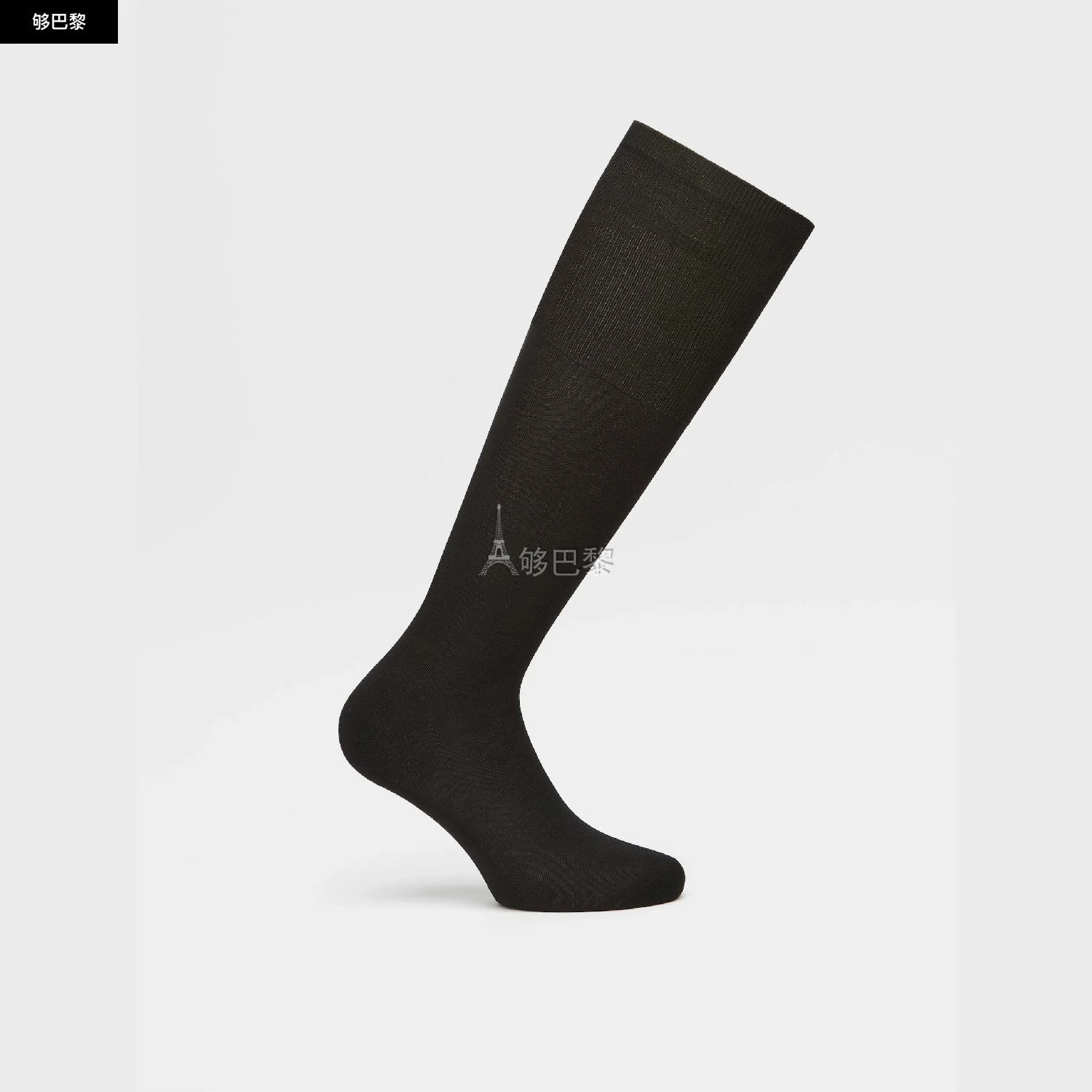 商品Zegna|包邮包税【预售7天发货】 ZEGNA杰尼亚 23秋冬 男士 袜子 Black Cotton Socks N4V10-011-001,价格¥512,第6张图片详细描述