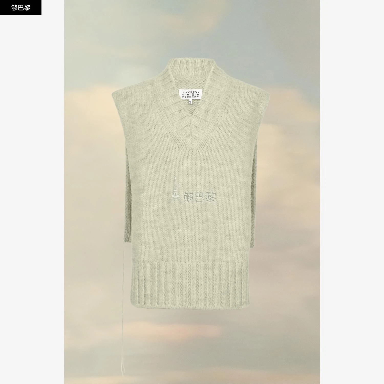 商品MAISON MARGIELA|包税【预售7天发货】 MAISON MARGIELA 23秋冬 女士 马甲 Gilet en maille à teinture botanical SI0TH0001S17802709M,价格¥5943,第4张图片详细描述