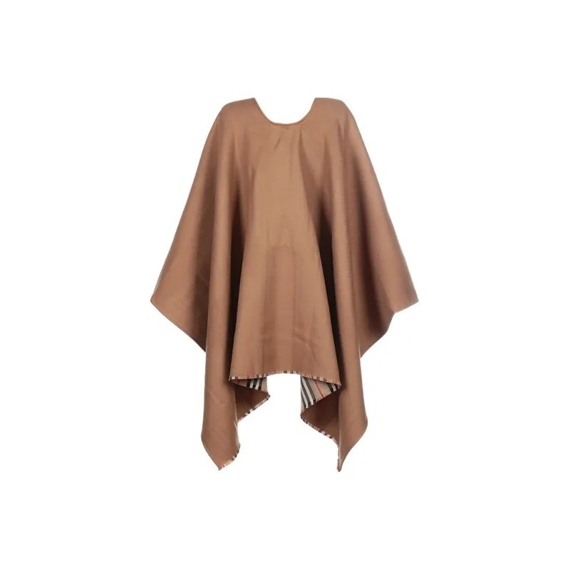 商品Burberry|【现货】博柏利 经典条纹羊毛双面女士披肩斗篷 80184961（两色可选）,价格¥3395,第5张图片详细描述